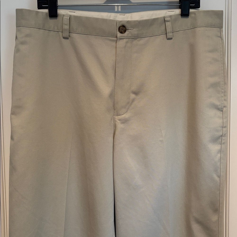 LL Bean Natural Fit 100% cotton flat front khakis in size 36, inseam 32 - Picture 2 of 15